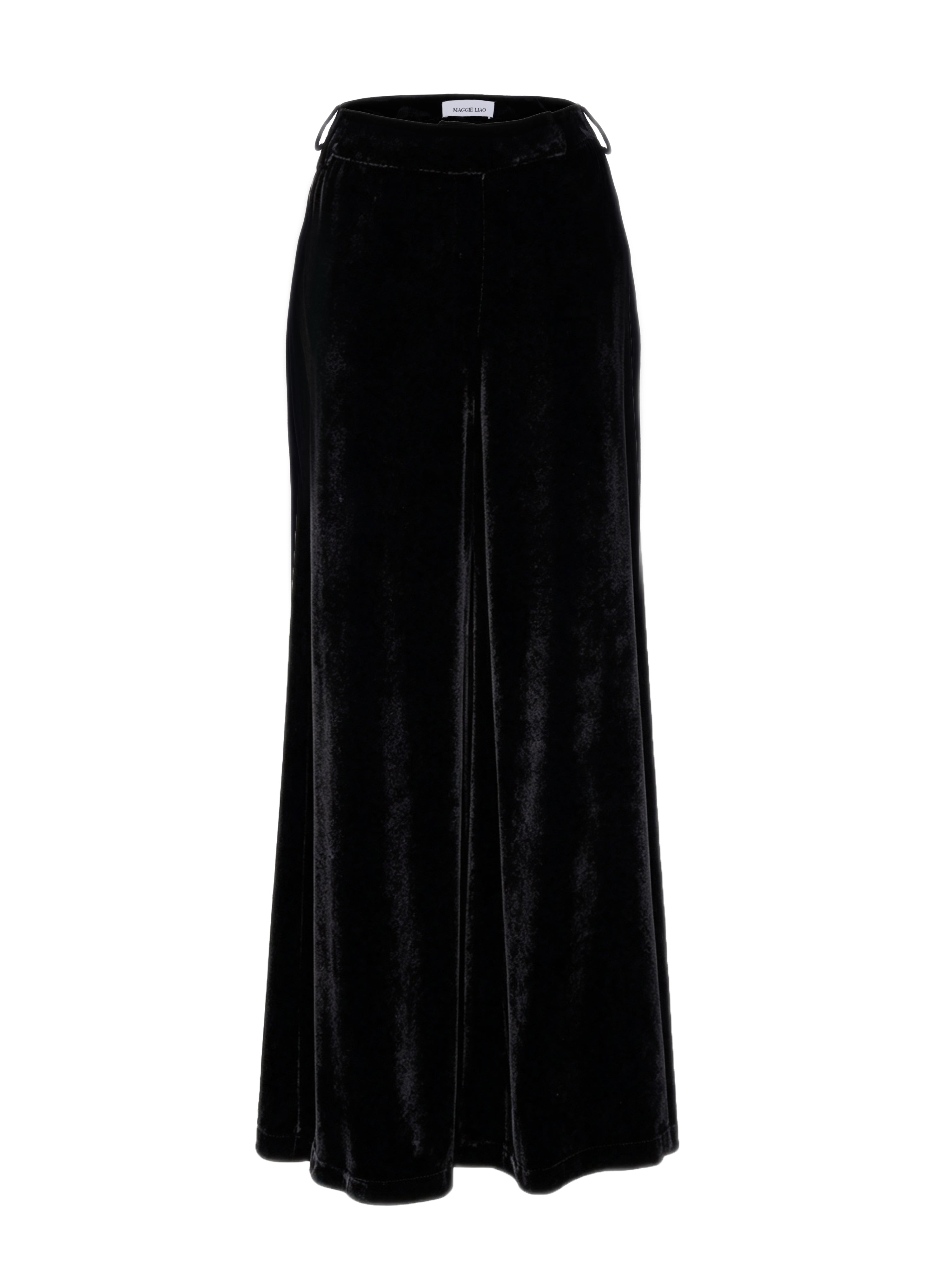 Velvet Wide-Leg Trousers