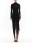 Ruched High-Neck Dress
