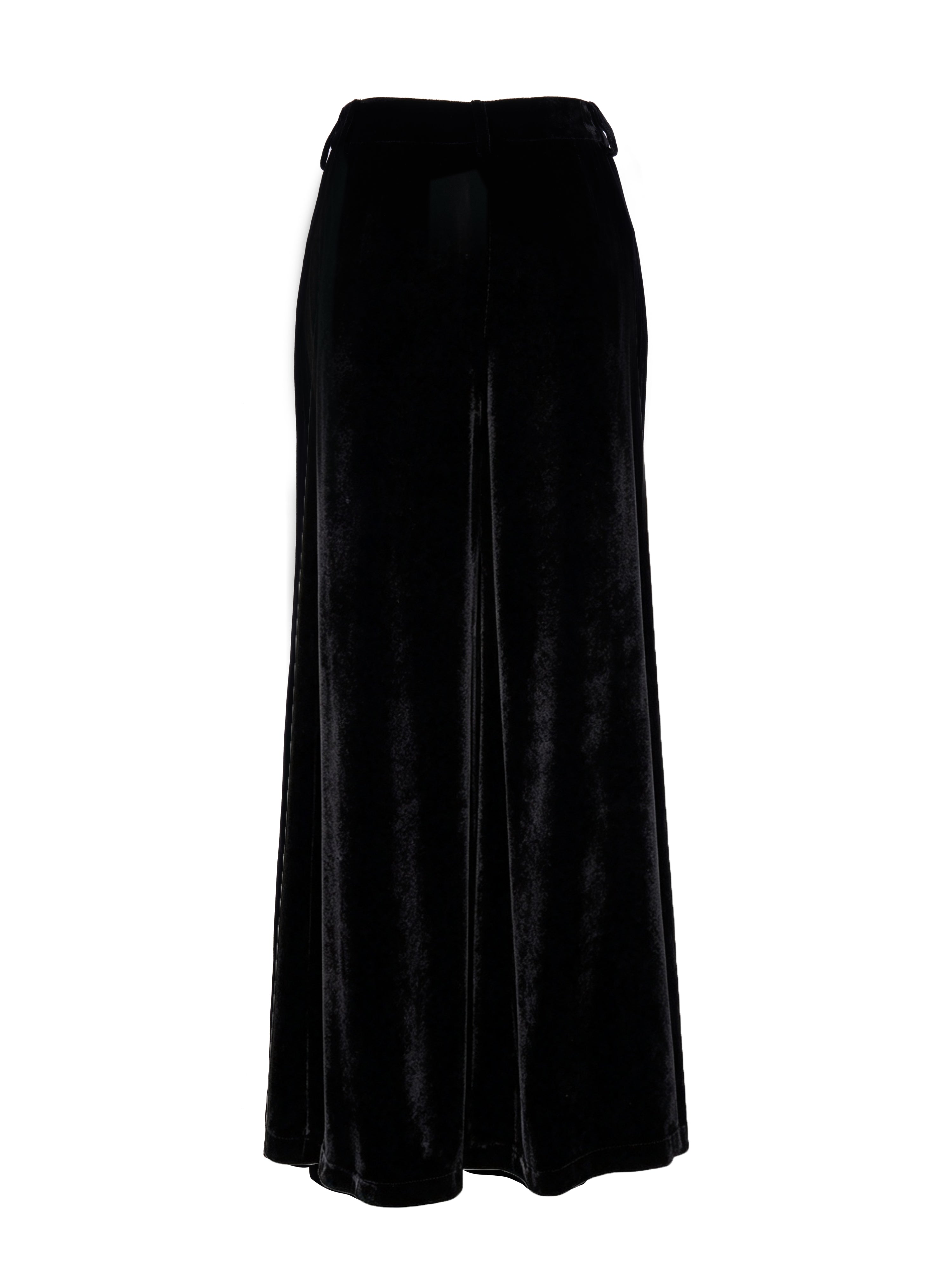 Velvet Wide-Leg Trousers