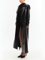 Cow Leather Trench Coat