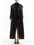 Cow Leather Trench Coat